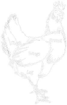 Εικονίδιο κοτόπουλο άσπρο μικρό